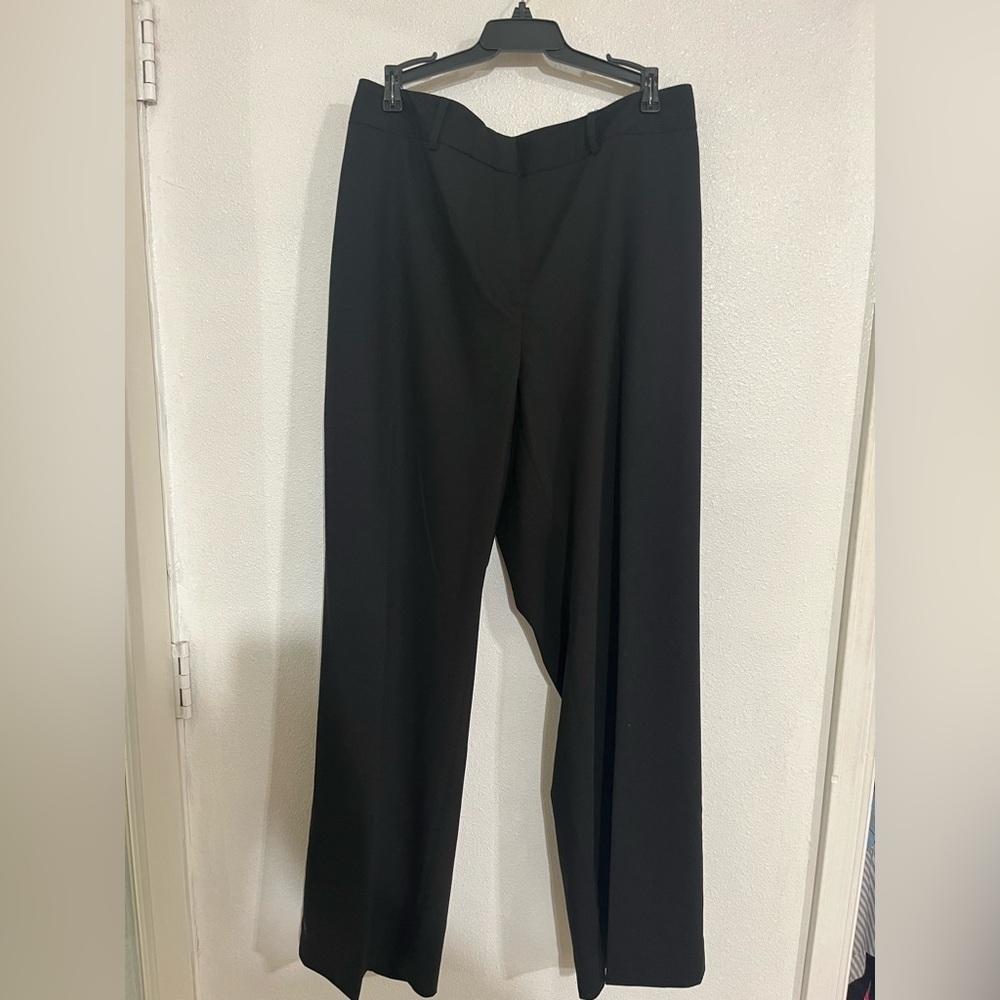 Liz Claiborne 22WS black slacks courier business pants plus woman